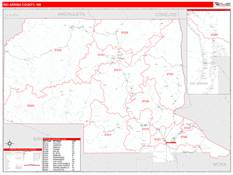 Rio Arriba County, NM Digital Map Red Line Style